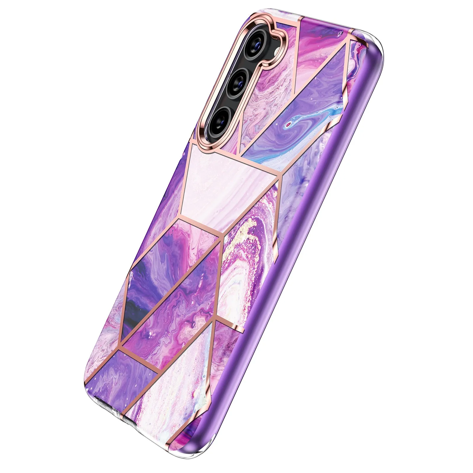 Marble Bundle for Samsung Galaxy S23 Plus Case   Galaxy Buds Case (Purple)