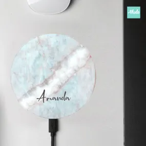 【Marble】15W Ultra thin FastWireless Charger Pad 雲石紋名字無線差電板