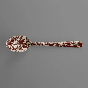 Marbled Enamel Serving Spoon Burgundy