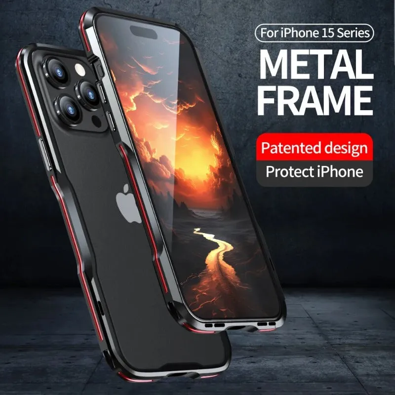 Matching Dual Colors Metal Frame Aluminum Alloy Bumper Phone Case For iPhone