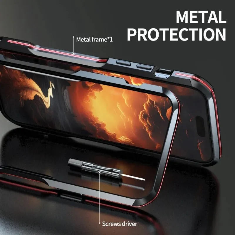 Matching Dual Colors Metal Frame Aluminum Alloy Bumper Phone Case For iPhone