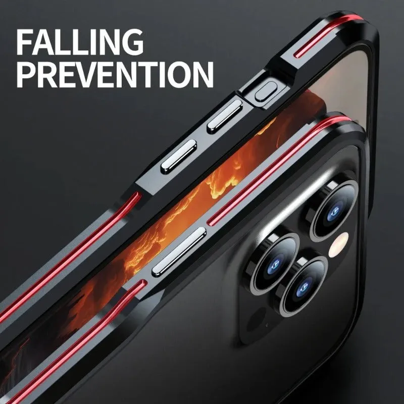 Matching Dual Colors Metal Frame Aluminum Alloy Bumper Phone Case For iPhone