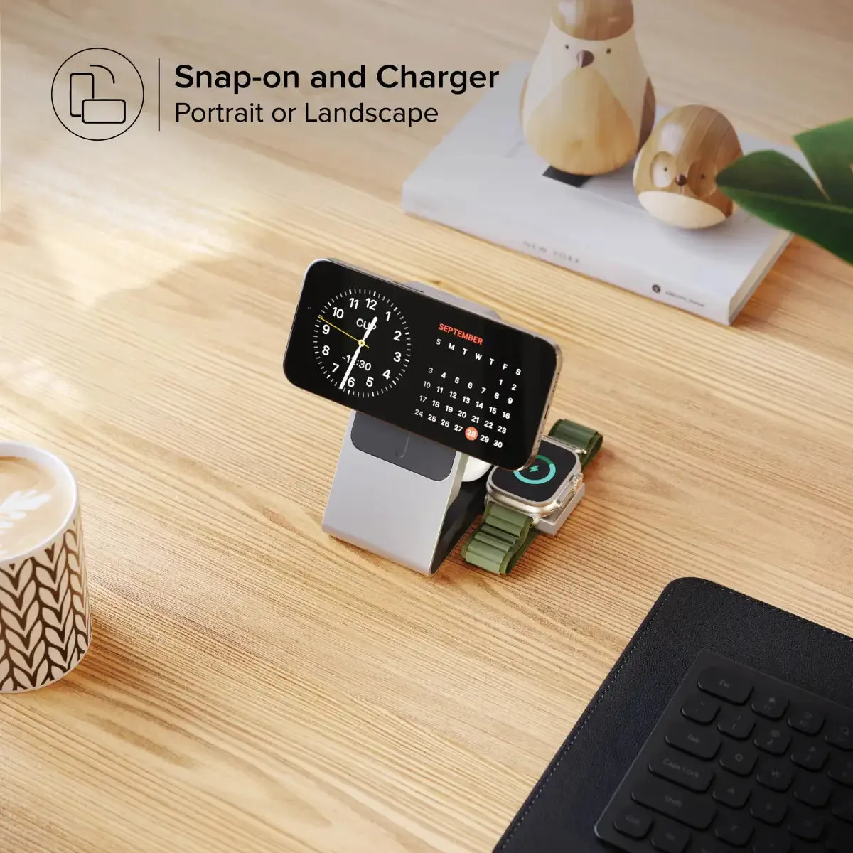 Matrix  Flow 3-in-1 Charging Dock with Car Charger Cradle & Wireless Powerbank