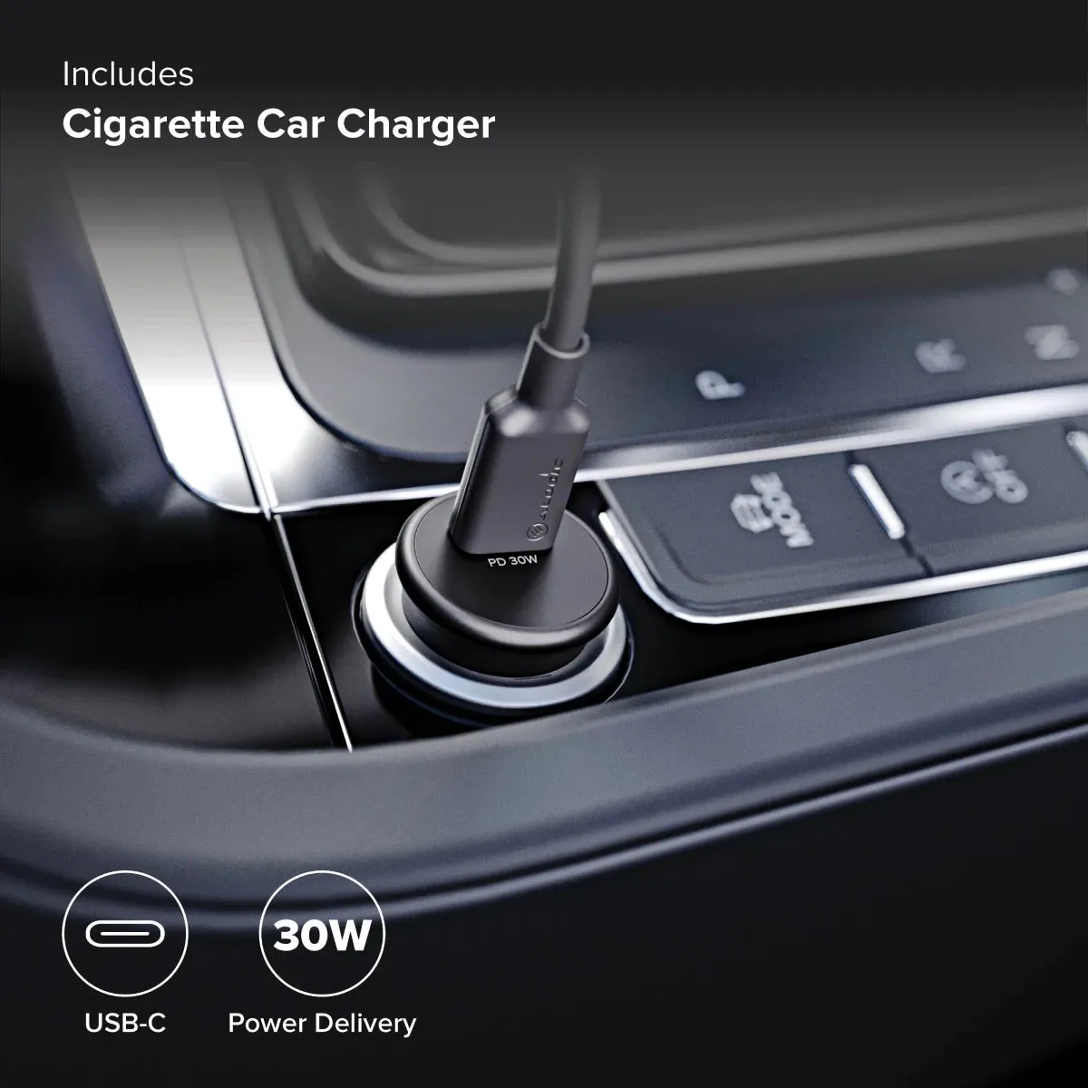 Matrix  Flow 3-in-1 Charging Dock with Car Charger Cradle & Wireless Powerbank