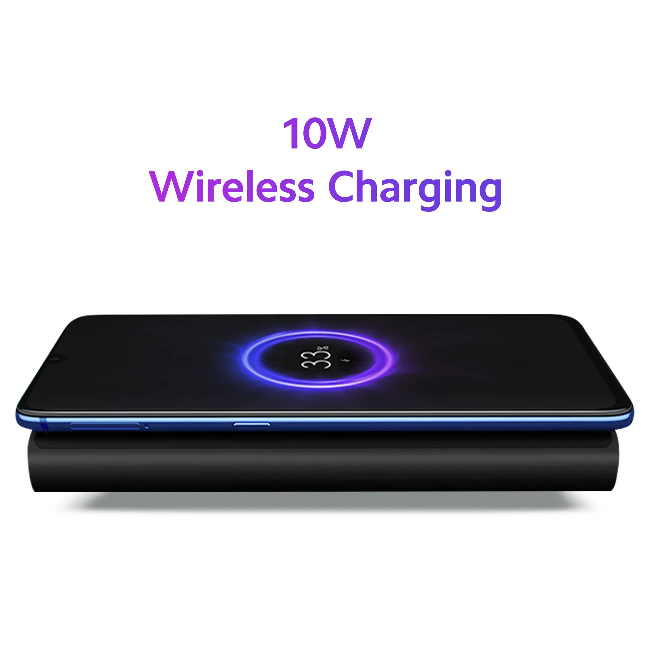 MI Lithium Ion Xiaomi Wireless Power Bank 10000mAh | 22.5W Fast Charging (USB-A) | 10W Wireless Charging | Two-Way Fast Charging | Fast Charging USB C Input Port -Black