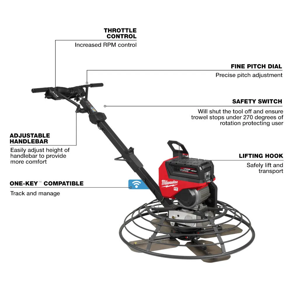 Milwaukee MXF336-3HD MX FUEL 36" Walk-Behind Trowel Kit