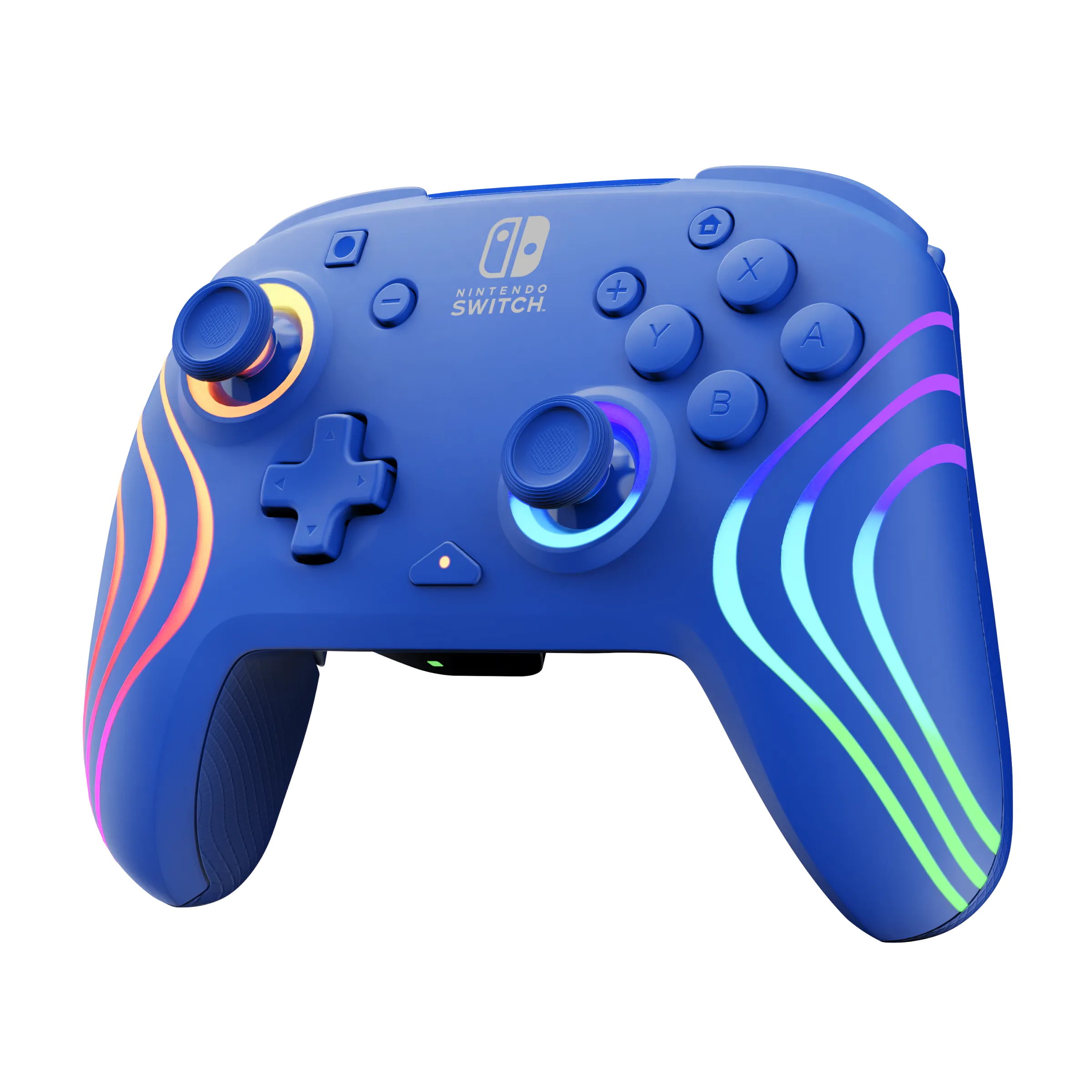 Nintendo Switch Blue Afterglow Wave Wireless Controller With Motion