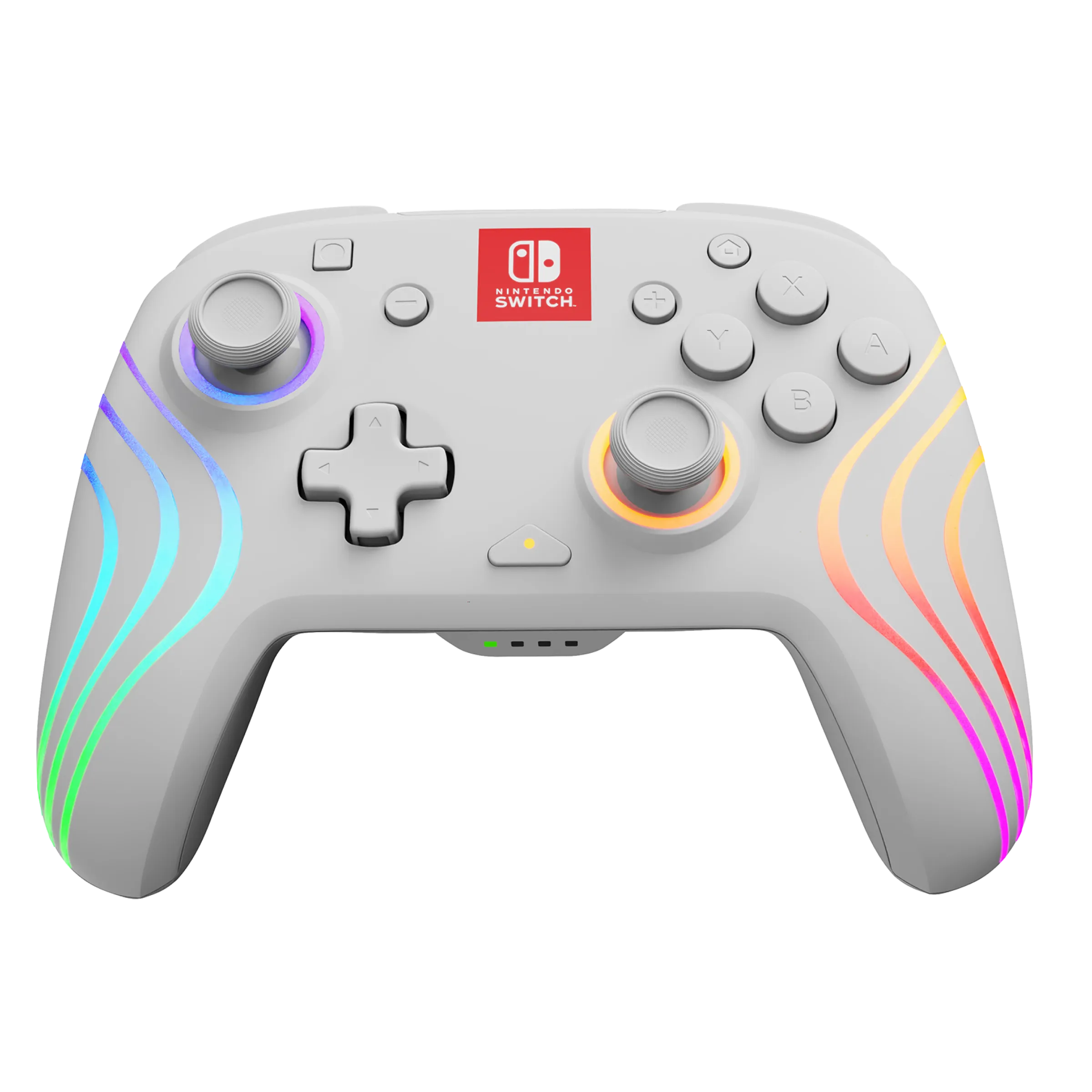 Nintendo Switch White Afterglow Wave Wireless Controller With Motion