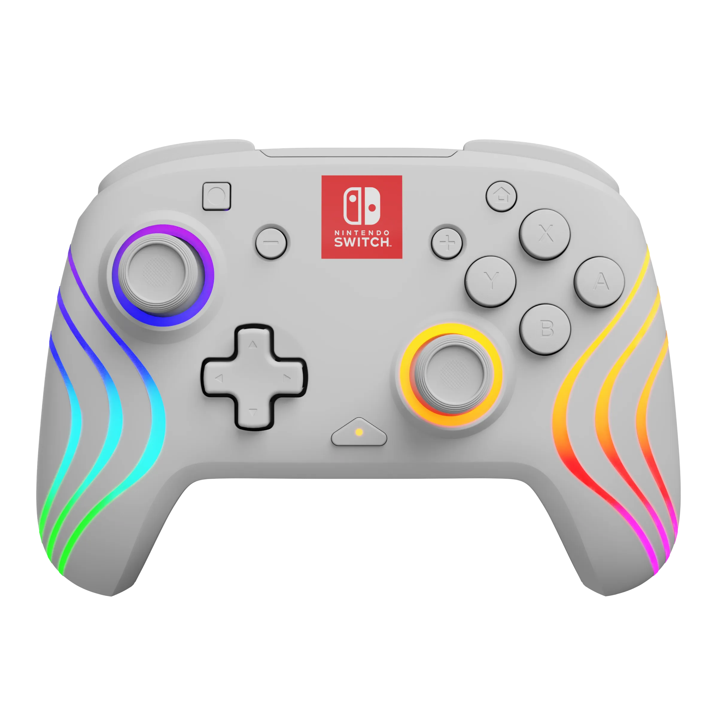 Nintendo Switch White Afterglow Wave Wireless Controller With Motion