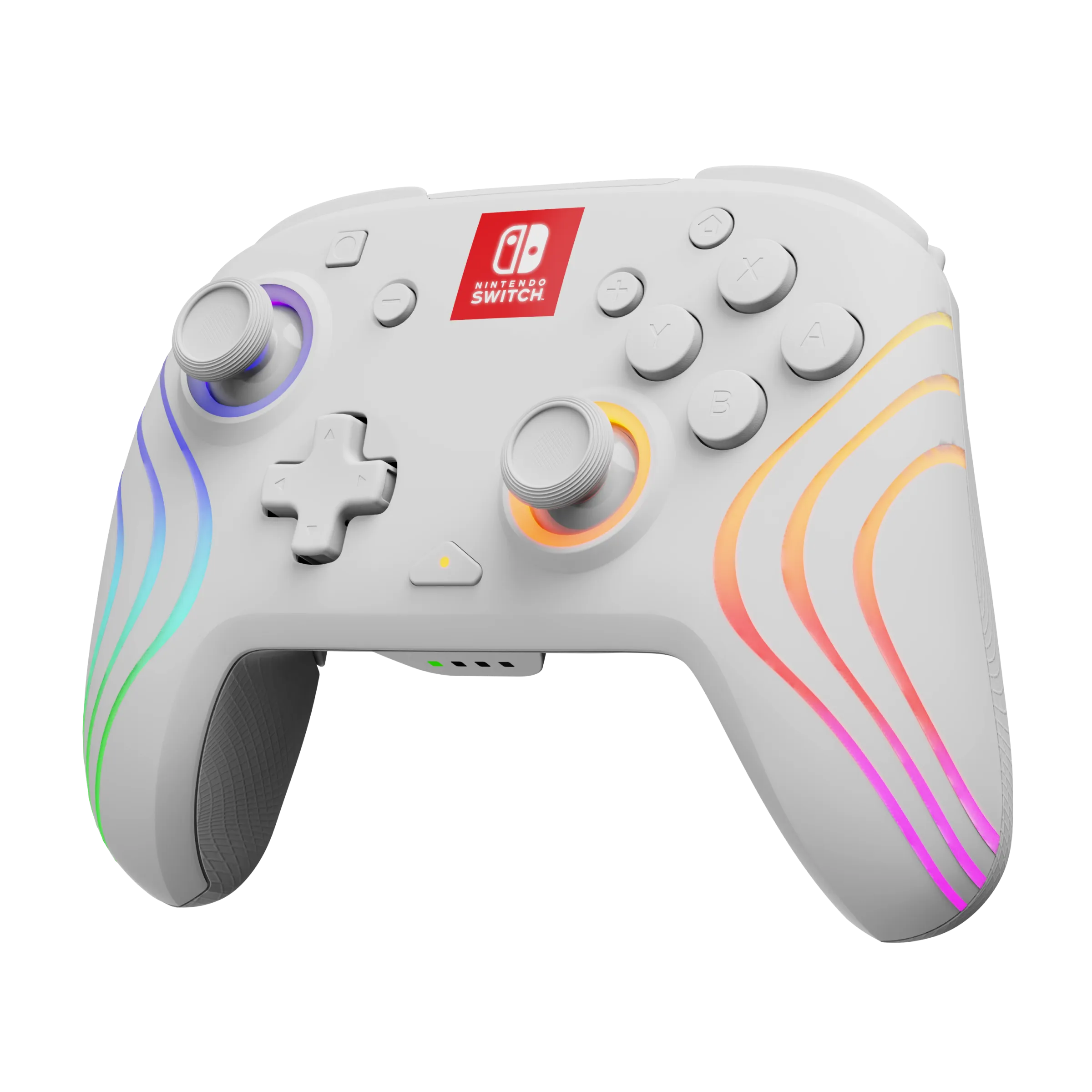 Nintendo Switch White Afterglow Wave Wireless Controller With Motion