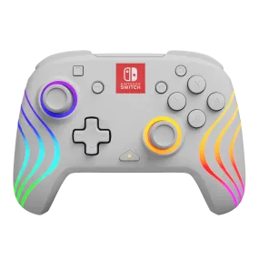 Nintendo Switch White Afterglow Wave Wireless Controller With Motion