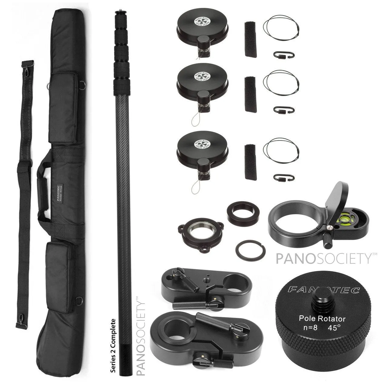 Nodal Ninja Pole Series 2 Special Bundle - 6m pole, guy wires, case, level, tripod adapter, rotator