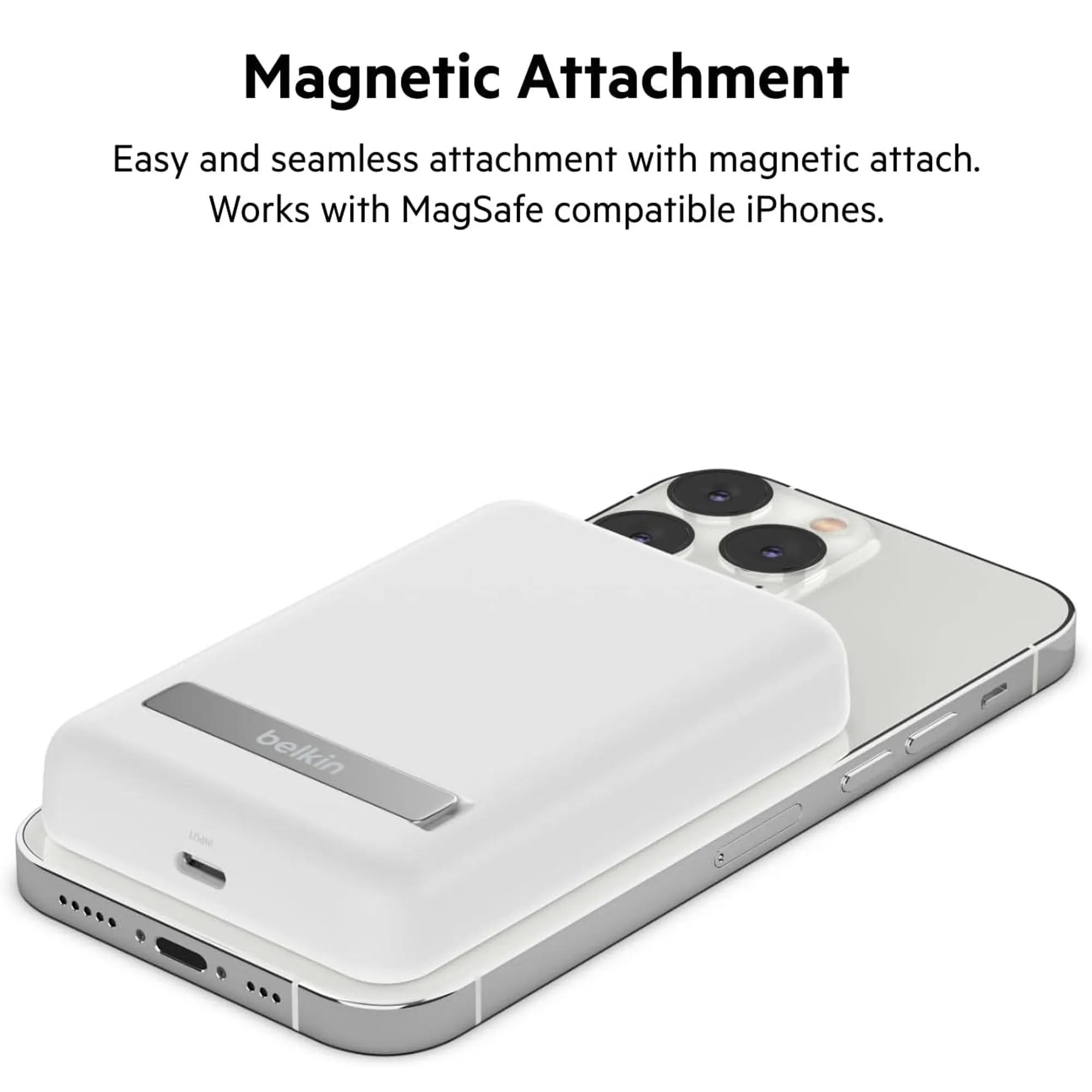 [ONLINE EXCLUSIVE] BELKIN BoostCharge Magnetic Wireless Power Bank 5000mAH PD   Stand