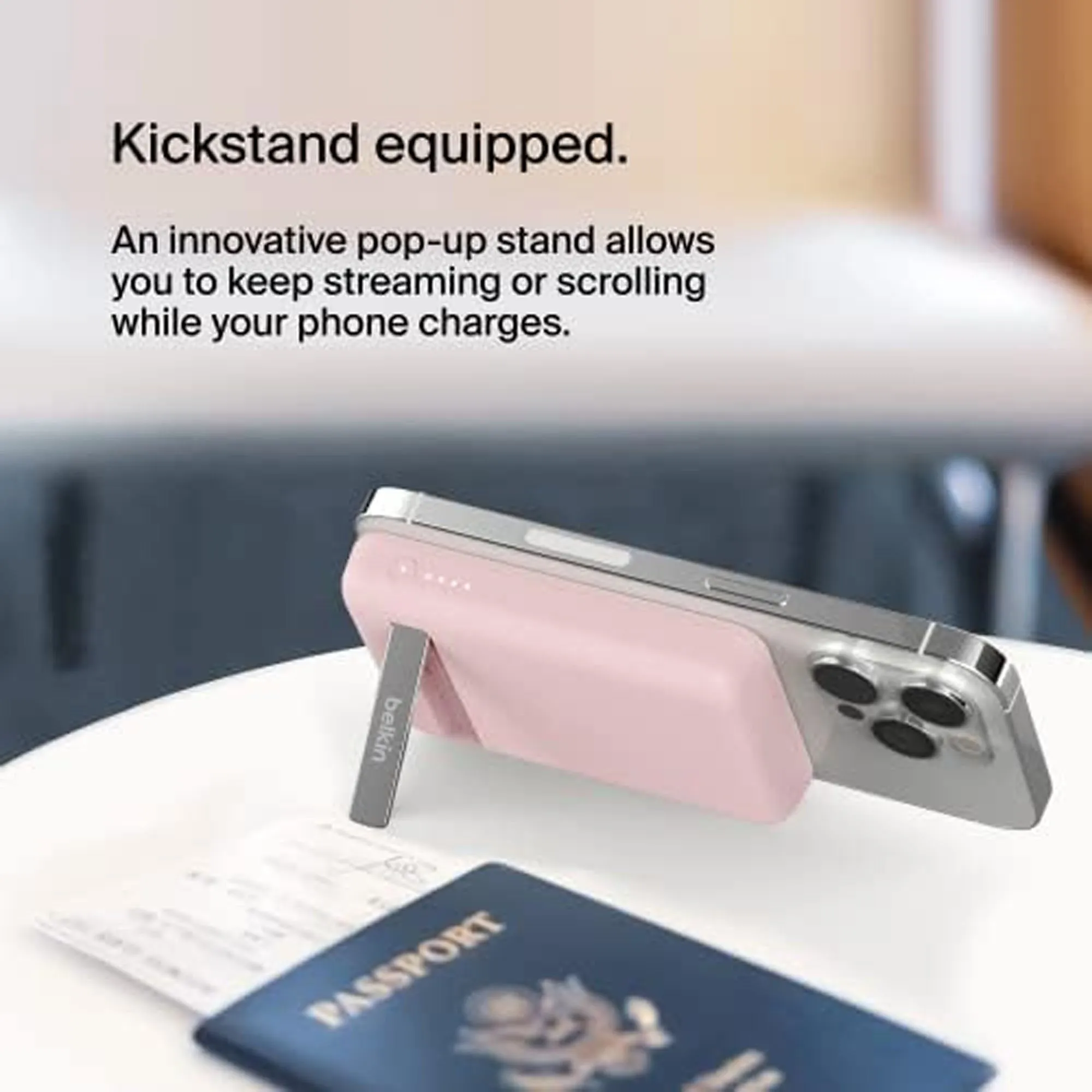 [ONLINE EXCLUSIVE] BELKIN BoostCharge Magnetic Wireless Power Bank 5000mAH PD   Stand