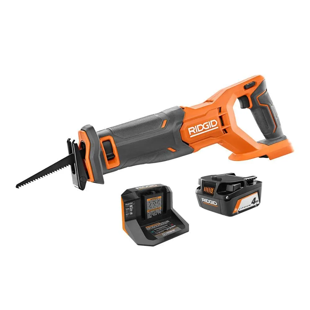 Open Box -  18V Cordless Reciprocating Saw Kit with 4.0 Ah Battery and Charger