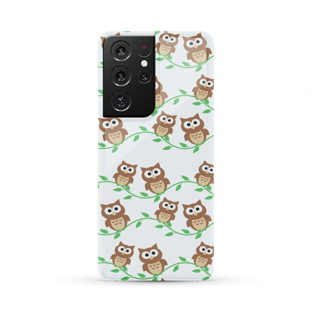 Owls On Tree Branch Phone Case