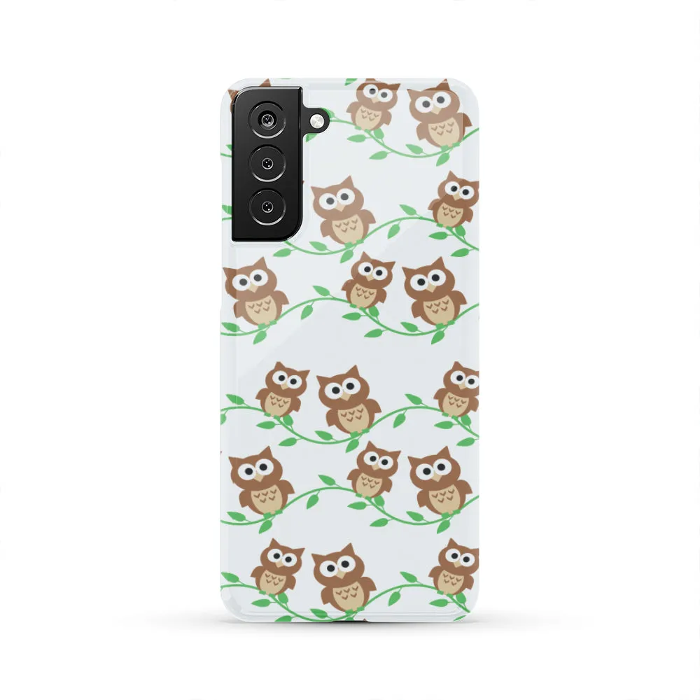 Owls On Tree Branch Phone Case