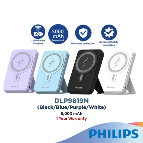 Philips 15W Magnetic Wireless Power Bank 5000mAh Wireless Charger Charging Powerbank USB Type C for iP 15/14 DLP9819N