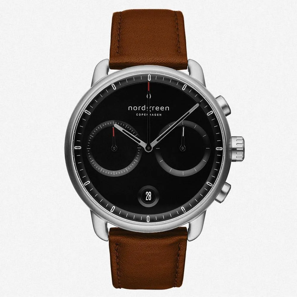 Pioneer | Black Dial - Brown Leather