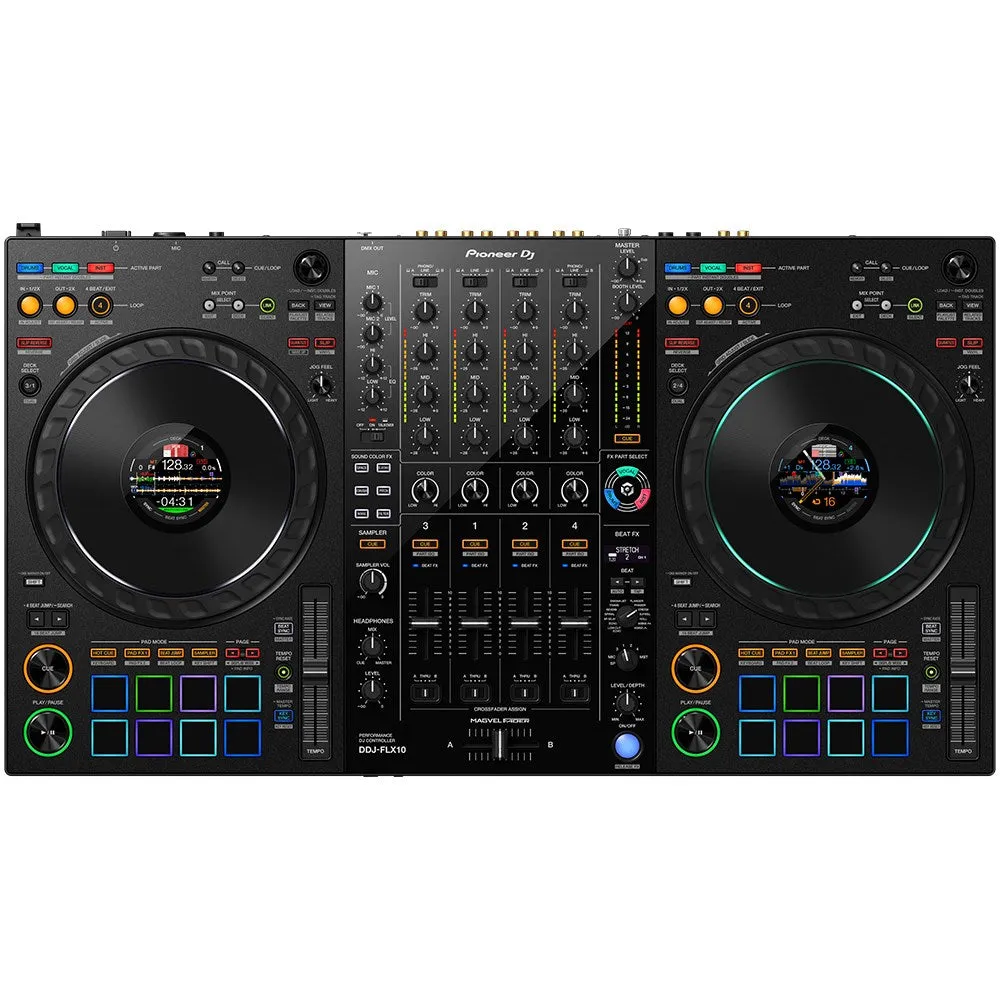 Pioneer DDJFLX10 4 Channel Stems DJ Controller for Rekordbox & Serato DJ Pro