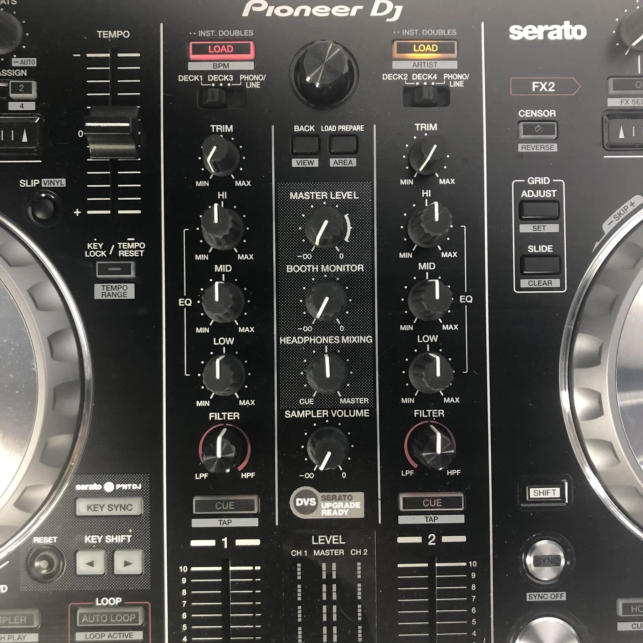 Pioneer DJ DDJ-SR2 - DVS-compatible, Bus-powered 4-deck Digital DJ Controller with 2-channel Mixer and 4-channel USB Audio Interface; Serato DJ Pro and Serato  Pre-Owned