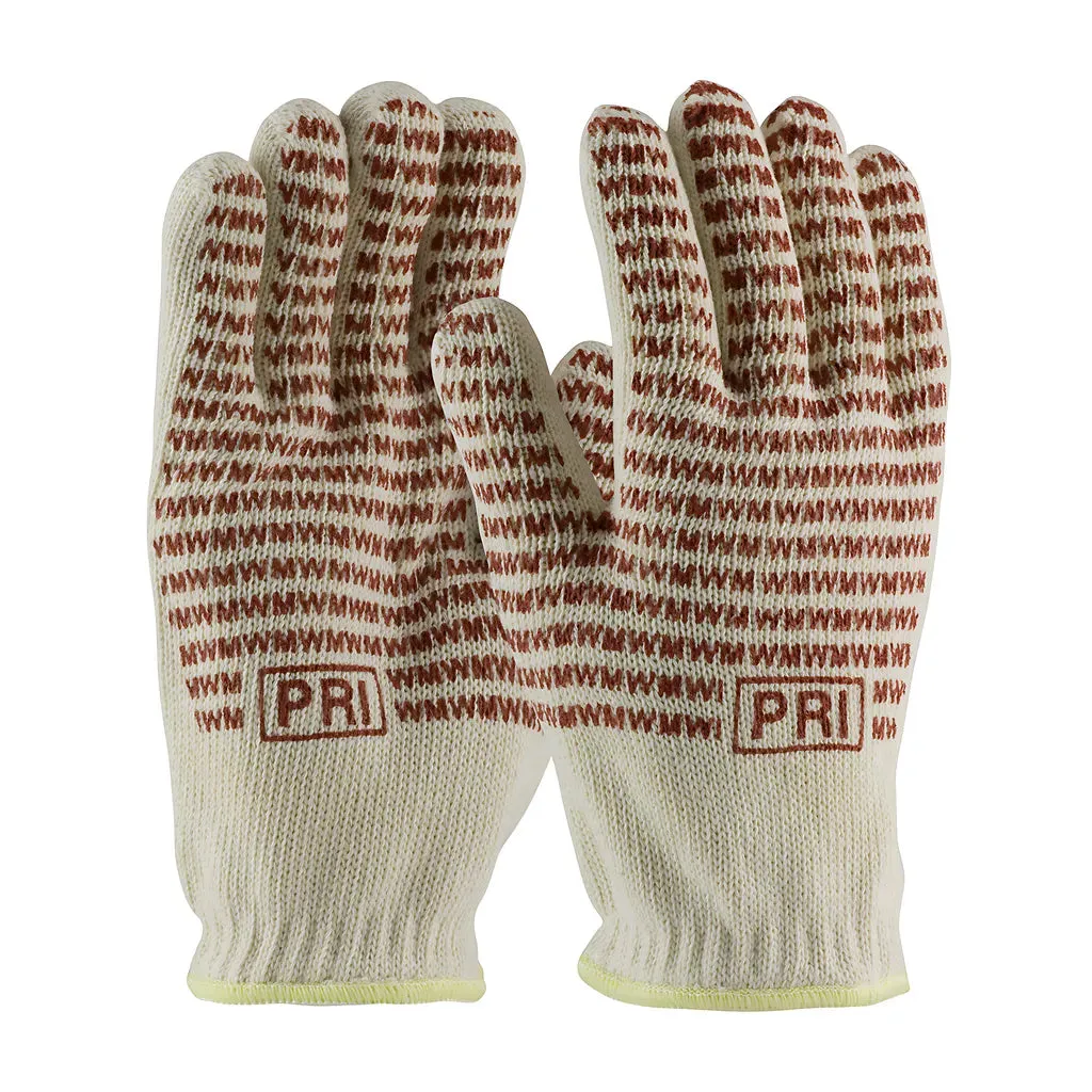 PIP 43-502S Double-Layered Cotton Seamless Knit Hot Mill Glove with Double-Sided EverGrip Nitrile Coating - 24 oz