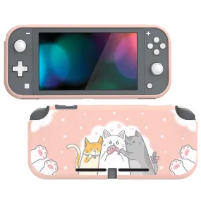 PlayVital Hungry Kitties Custom Protective Case for NS Switch Lite, Soft TPU Slim Case Cover for NS Switch Lite - LTU6006