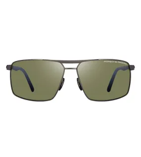 Porsche Design Men's Green Polarized Square Sunglasses