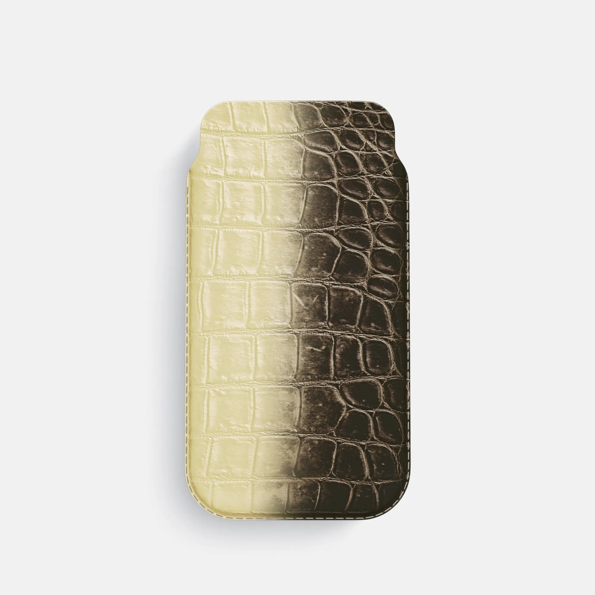 Pouch Case For iPhone 16 Pro In Himalayan Crocodile