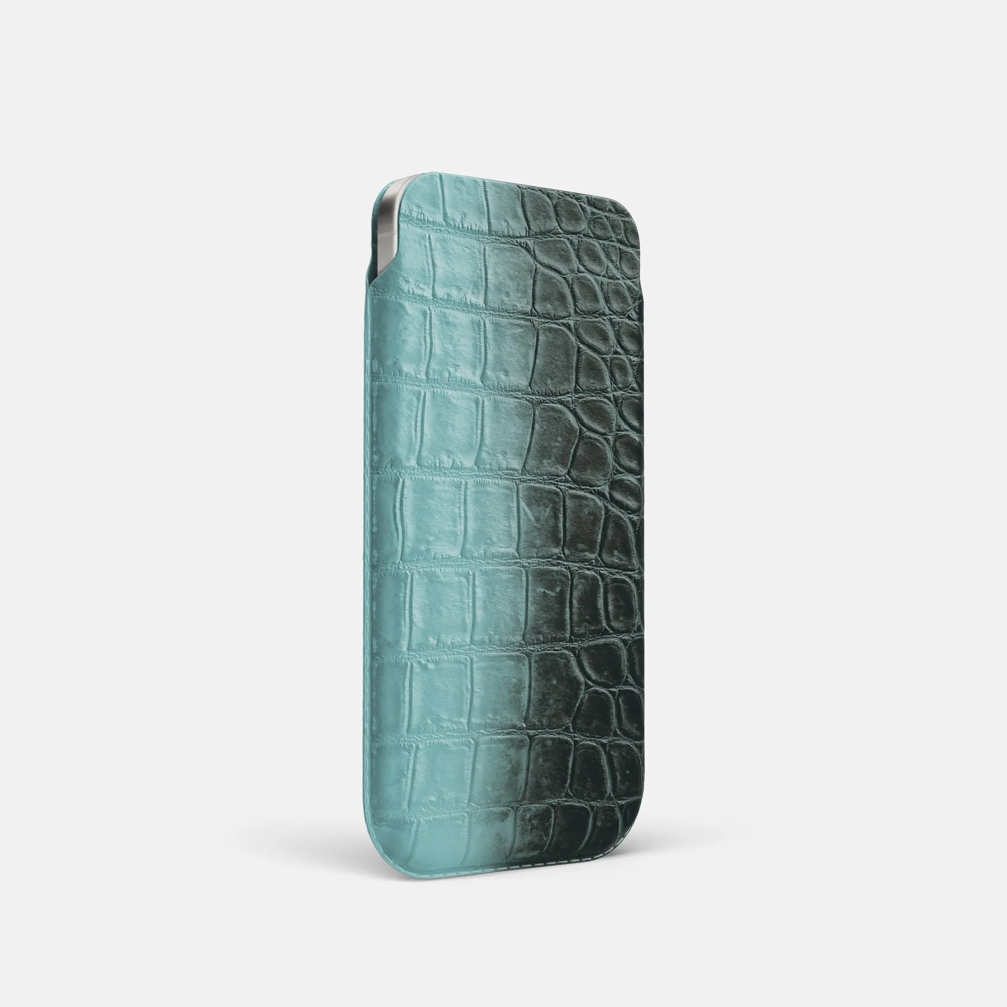 Pouch Case For iPhone 16 Pro In Himalayan Crocodile