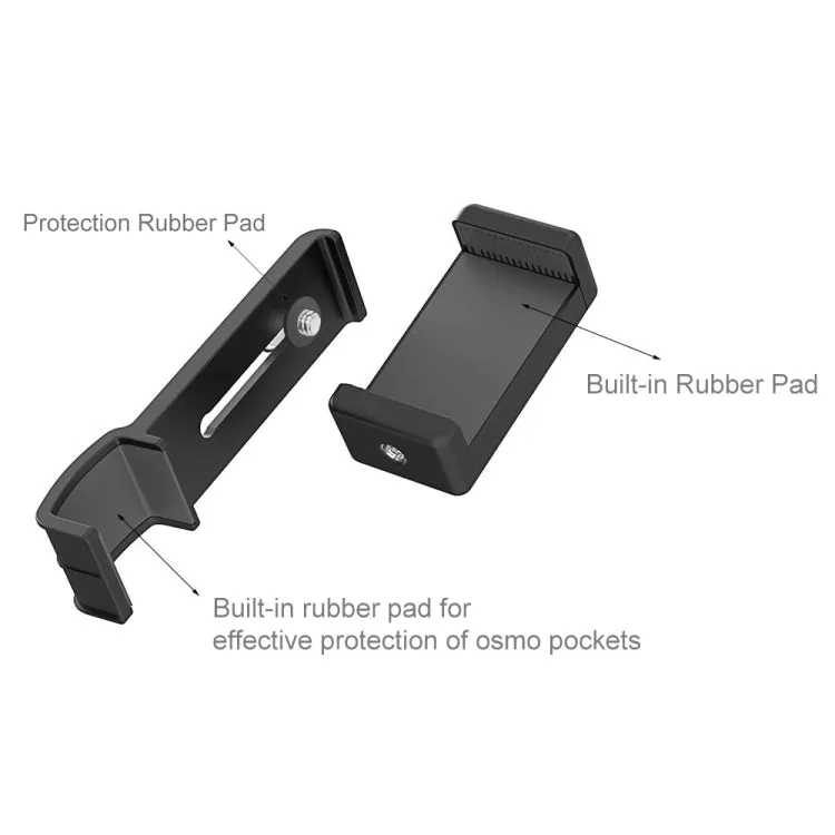 PULUZ Smartphone Fixing Clamp 1/4 inch Holder Mount Bracket for DJI OSMO Pocket / Pocket 2