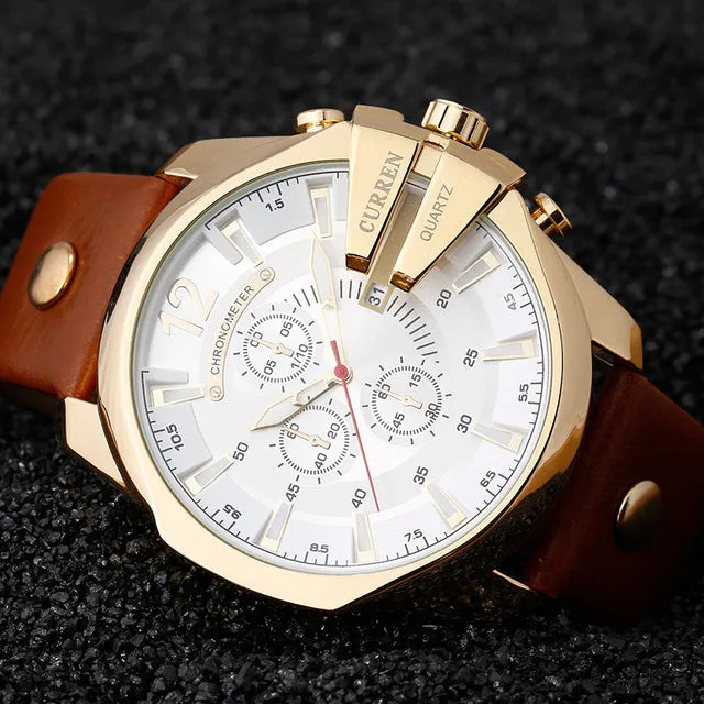 Relogio Masculino CURREN Golden Men Watches 2017 Top Luxury Brand Watch Man Quartz Gold Watches Men Clock Wrist Watch