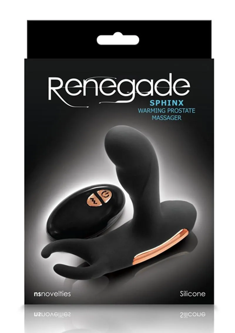 Renegade Sphinx Rechargeable Silicone Warming Prostate Massager with Remote Control