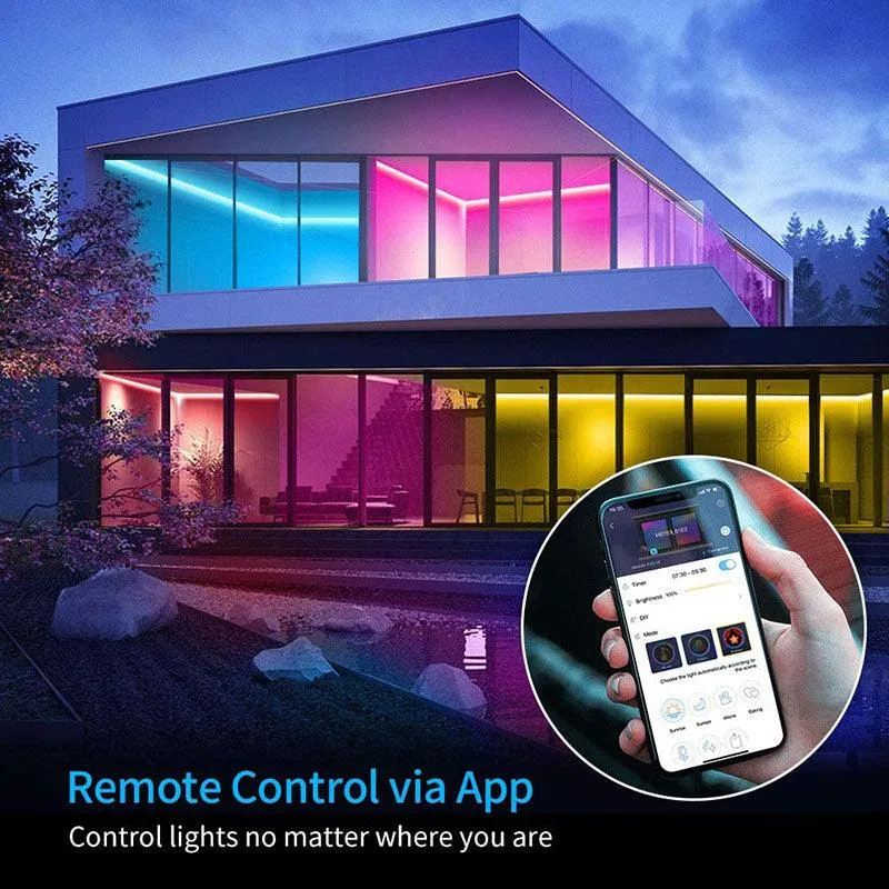 RGB Neon Flex 10x18mm 220V 240V WiFi Tuya APP LED controller with 24key Remote