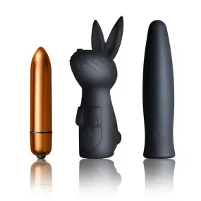 Rocks off Silicone Black 7-functions Waterproof Vibrator Kits