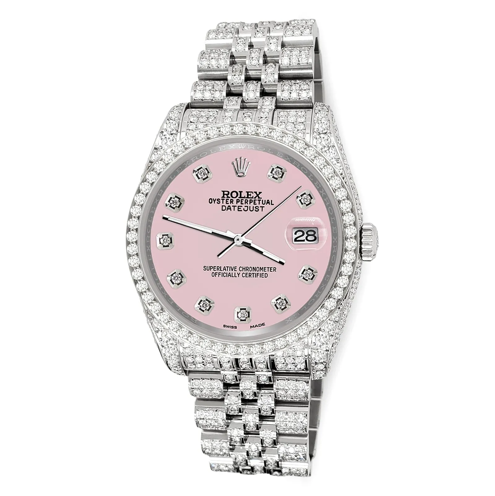 Rolex Datejust 36mm 10.2ct Diamond Orchid Pink Jubilee Watch  TFJ-142508338