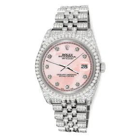 Rolex Datejust 36mm 10.2ct Diamond Royal Pink MOP Jubilee Watch  TFJ-142508375