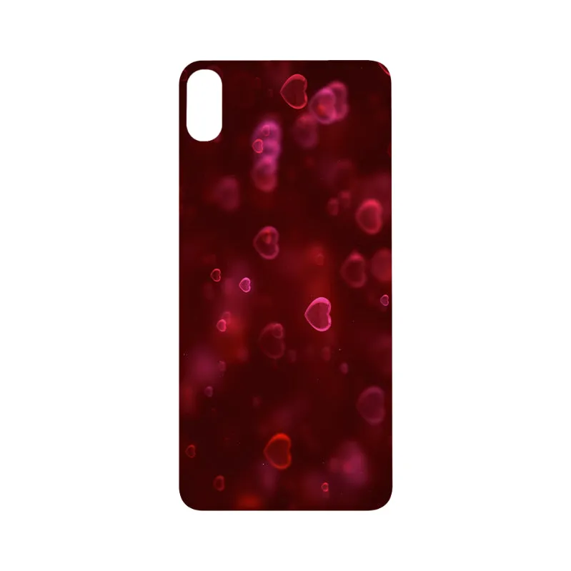 Rubber Case for iPhone XS Max (6.5") Red Heart sutom design