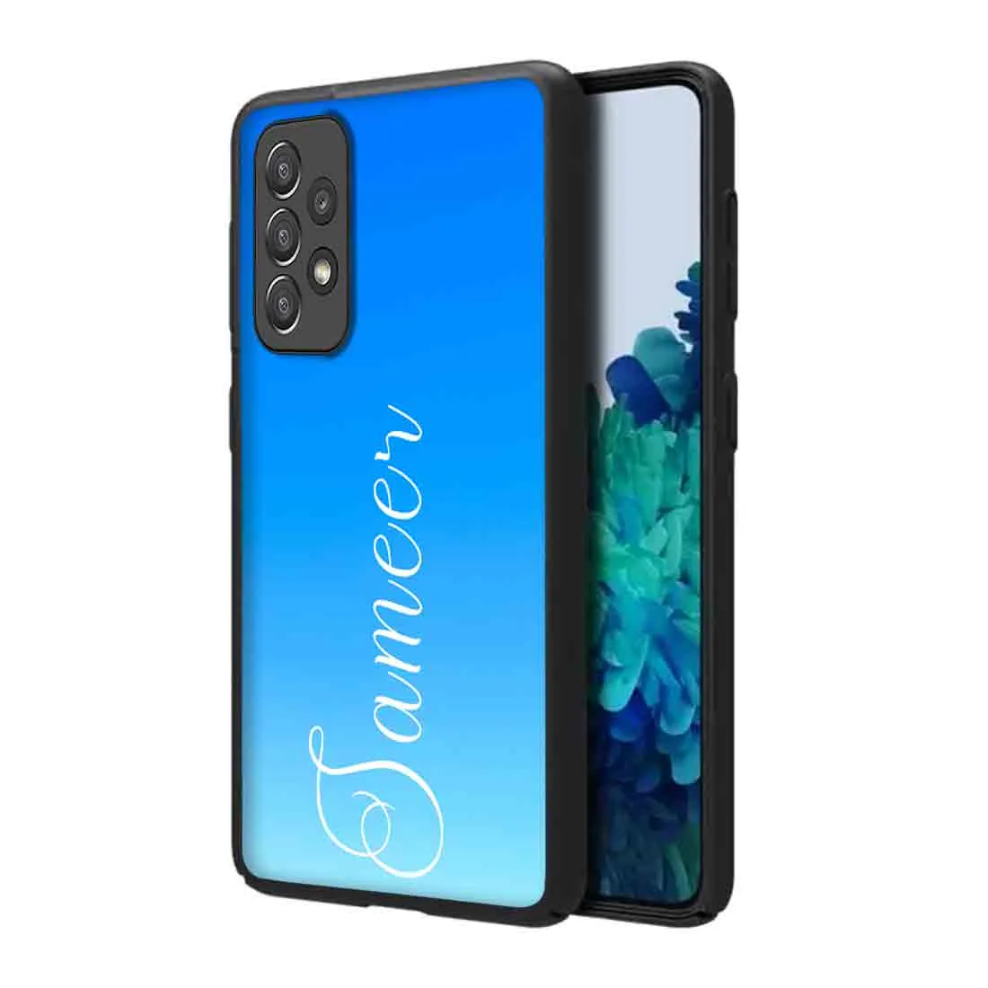 Samsung A52 Cover Customized with Name Design Phone Case - Blue Sea