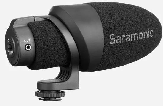 Saramonic CamMic Camera-Mount Shotgun  Microphone for DSLR Cameras and Smartphones