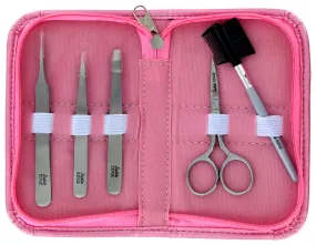 Satin Edge 5-pc Eyebrow Set with Pink Case