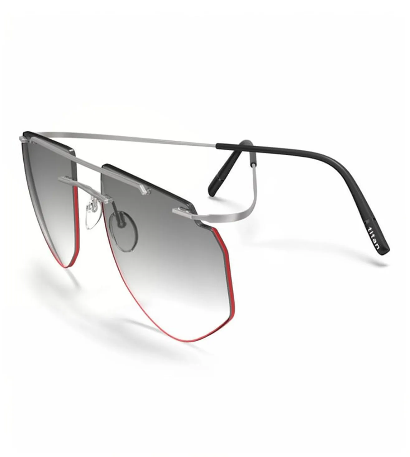 Silhouette Unisex Grey Taurus Pilot  Sunglasses