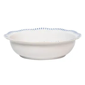 Sitio Stripe 12" Serving Bowl - Delft Blue