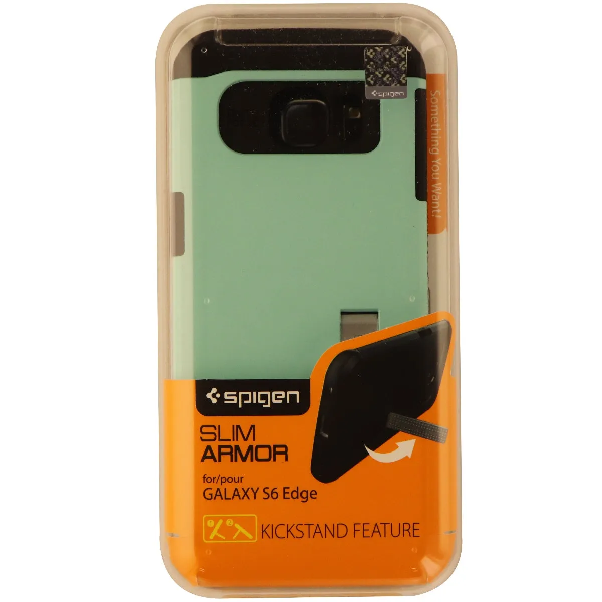 Spigen Slim Armor CS Series Dual Layer Hard Case for Galaxy S6 Edge - Teal/Black