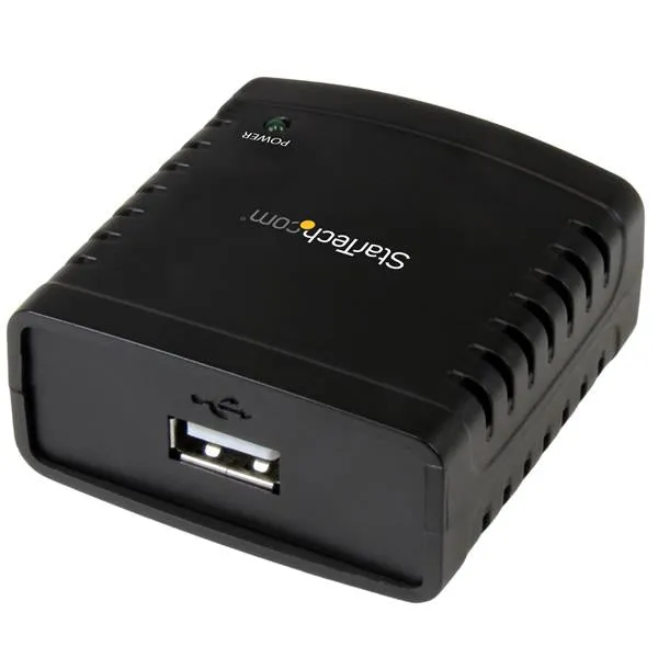 Startech.Com 10/100Mbps Ethernet To Usb 2.0 Network Print Server - Windows 10 - Lpr - Lan Usb Print Server Adapter (Pm11