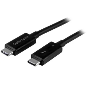 Startech.Com 40Gbps Thunderbolt 3 Cable - 1.6Ft/0.5M - Black - 5K 60Hz/4K 60Hz - Certified Tb3 Usb-C Charger Cord W/ 100