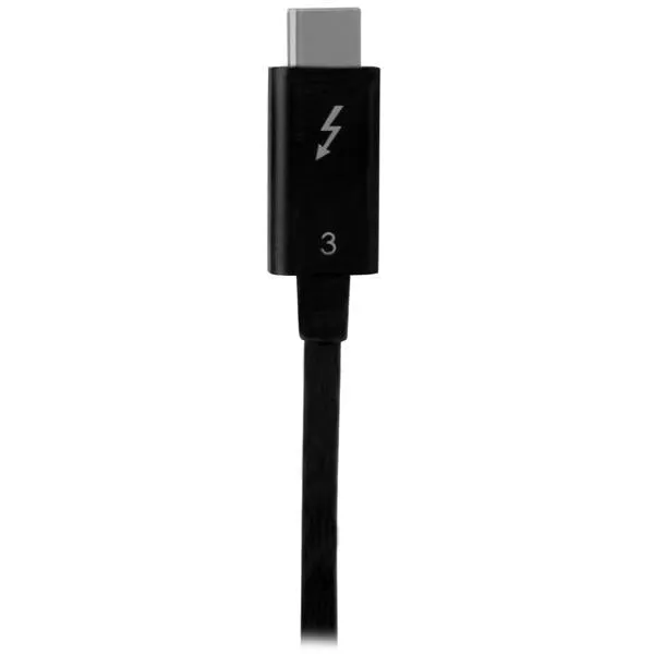 Startech.Com 40Gbps Thunderbolt 3 Cable - 1.6Ft/0.5M - Black - 5K 60Hz/4K 60Hz - Certified Tb3 Usb-C Charger Cord W/ 100