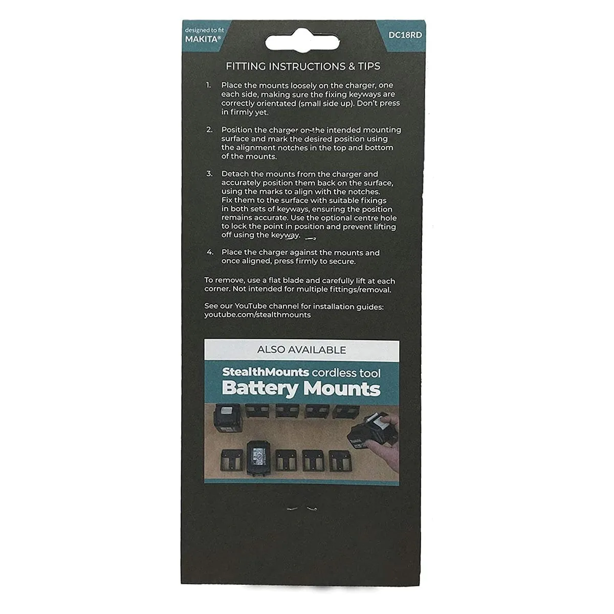 Stealthmounts for Makita Double Charger- 2 Pack