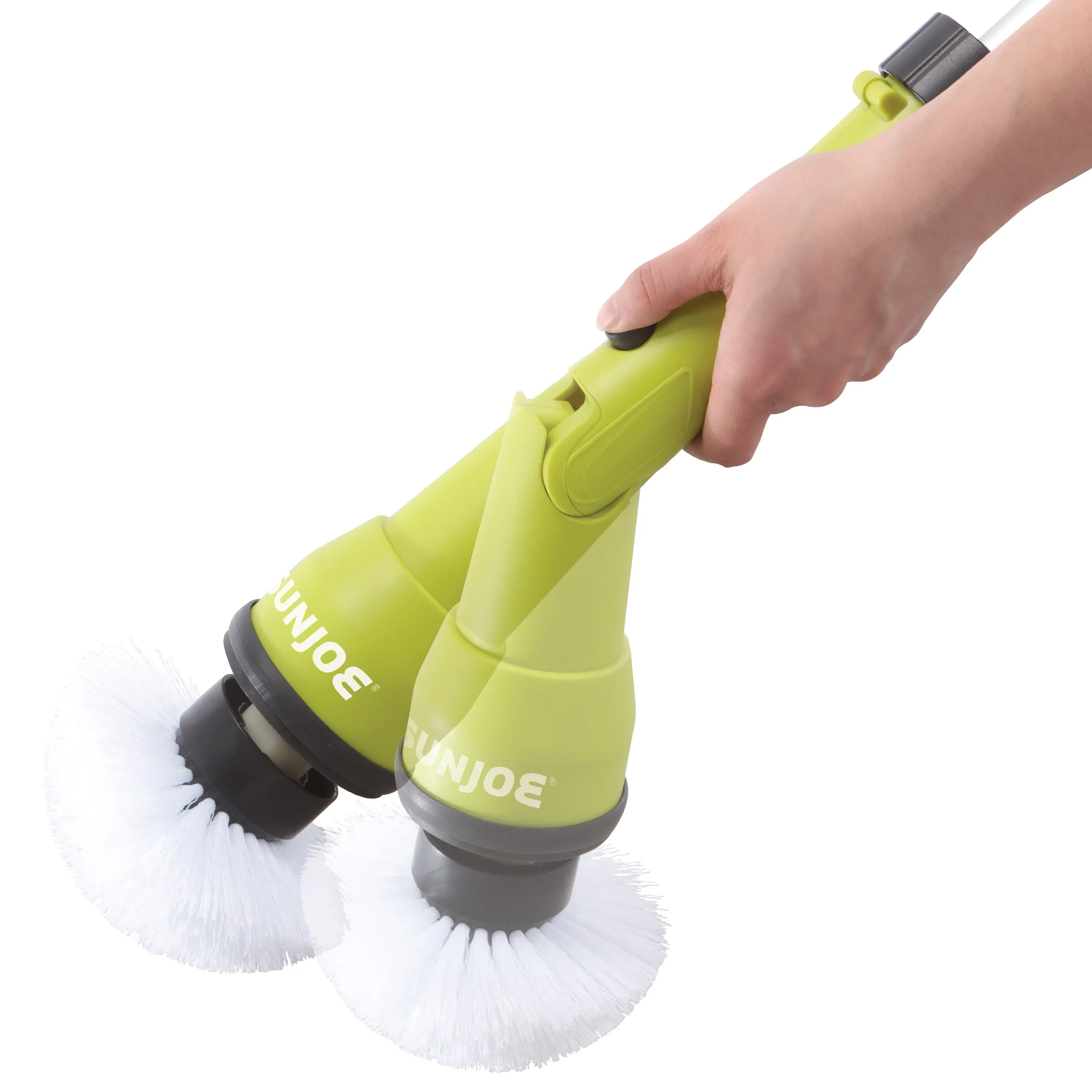 Sun Joe 24V-PWSCRB-CT 24V iON  Cordless Heavy-Duty Indoor/Outdoor Power Scrubber | w/ 4 Cleaning Attachments | Multi-Purpose 1000-OPM Oscillating Scrubber Head | For Grout, Tile, Bathtubs, Tire Rims and More | Tool Only