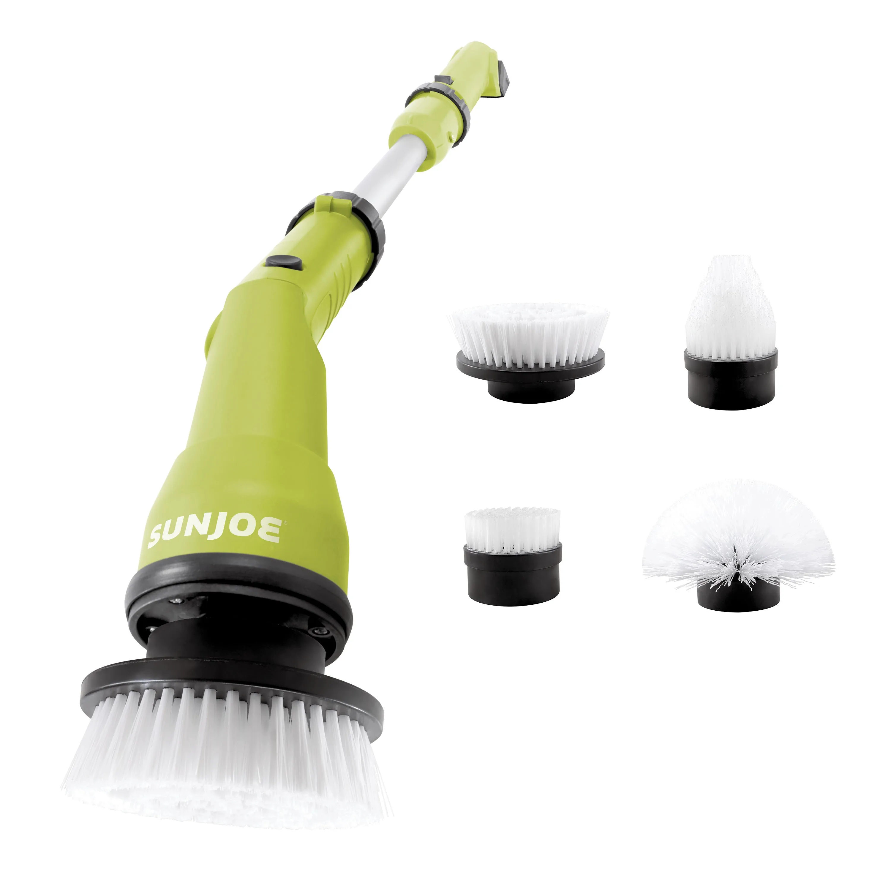 Sun Joe 24V-PWSCRB-CT 24V iON  Cordless Heavy-Duty Indoor/Outdoor Power Scrubber | w/ 4 Cleaning Attachments | Multi-Purpose 1000-OPM Oscillating Scrubber Head | For Grout, Tile, Bathtubs, Tire Rims and More | Tool Only